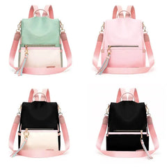 Q1FA Women Backpack Anti-theft Daypack Casual Satchel Travel Rucksack Shoulder B