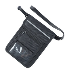 Neck Strip Passport Holder Bag Travel Wallet Zippered Case