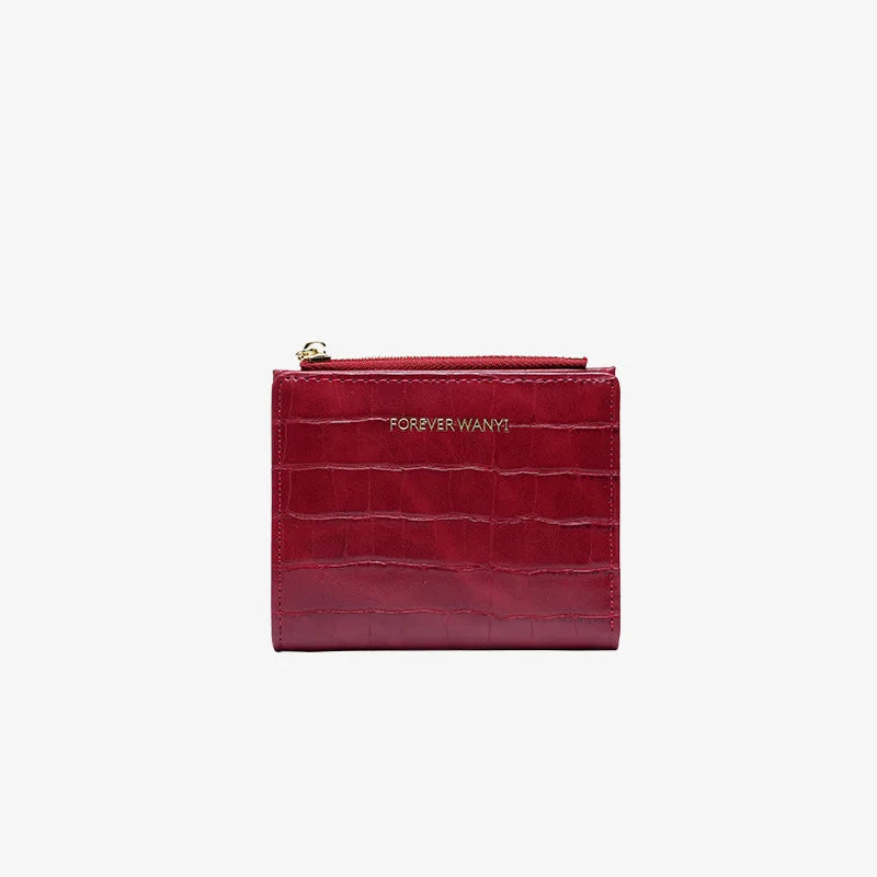 QH205 PU Wallet Casual Wallets Portable Purses Zipper Handbag Money Storage Bag