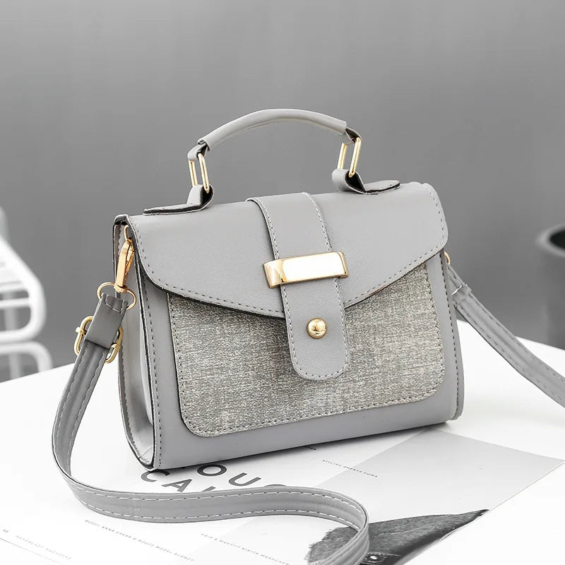 Winter Style Shoulder Bag with Metal Buckle Design, Light