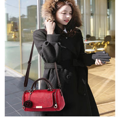 QIAOSANSAN Large Pillow Bag with Flower Pendant
