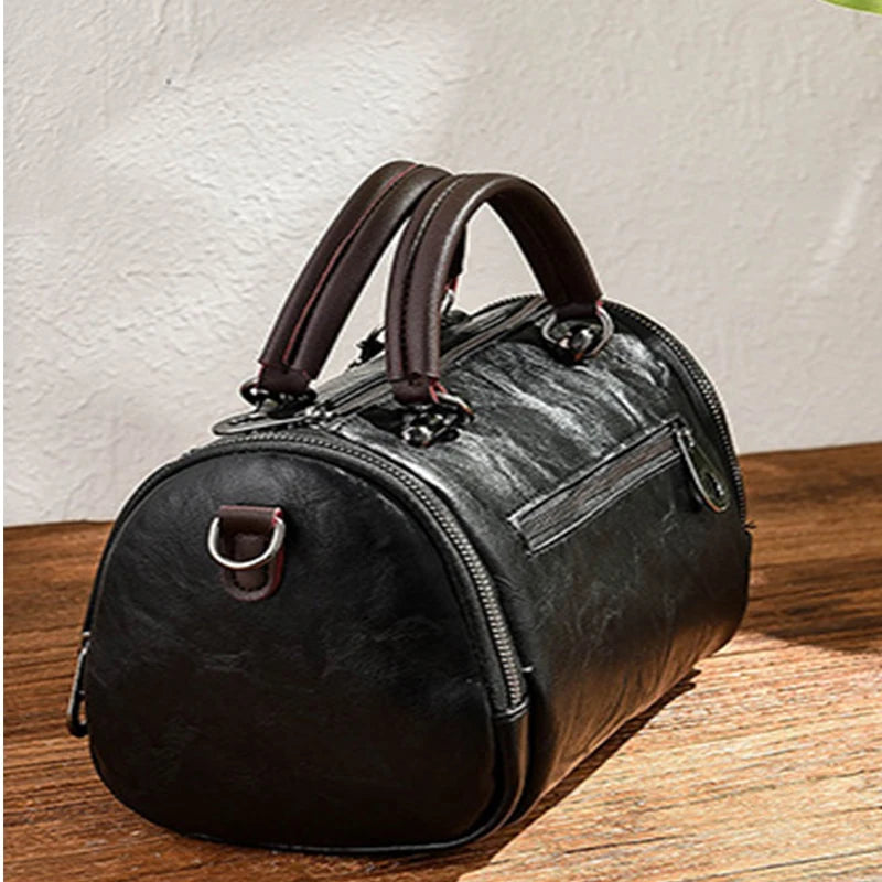 QIAOSANSAN Large Pillow Bag with Flower Pendant