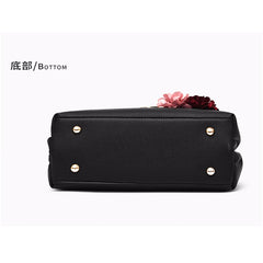 Women's Applique Plush Pendant Shoulder Tote Bag