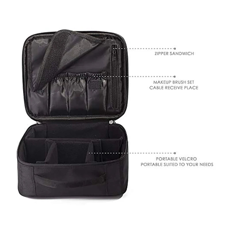 Travel Makeup Bag Drawstring Waterproof Train Case Accessor