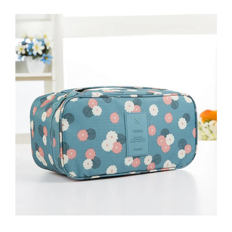Women Portable Storage Bag Underwear Bra Organizer Makeup Pouch