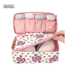 Women Portable Storage Bag Underwear Bra Organizer Makeup Pouch
