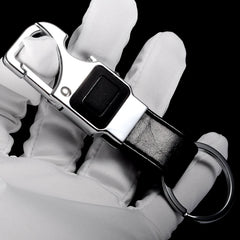 Men Leather Key Chain Car Key Ring LED Bottle Opener Multifunctional Tool Y16