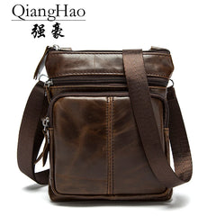 QiangHao Leather Messenger Bag for Rugged Portfolio