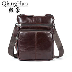 QiangHao Leather Messenger Bag for Rugged Portfolio