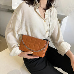 Qiaoduo Plaid Crossbody Bag Chain Strap Shoulder Bag Handbags Purses