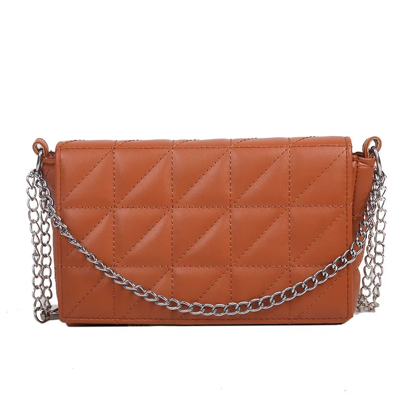 Qiaoduo Plaid Crossbody Bag Chain Strap Shoulder Bag Handbags Purses