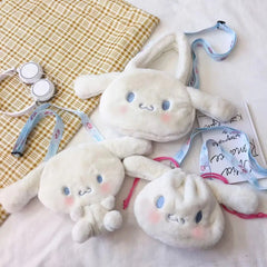 Qiaoduo Big-eared Dog Shoulder Bag Cartoon Doll Large Capacity Plush Bag