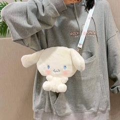 Qiaoduo Big-eared Dog Shoulder Bag Cartoon Doll Large Capacity Plush Bag