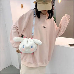 Qiaoduo Big-eared Dog Shoulder Bag Cartoon Doll Large Capacity Plush Bag