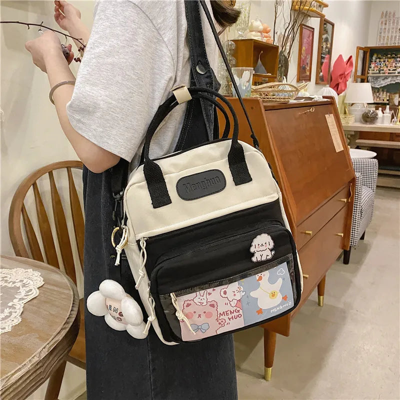 Qiaoduo Mini Backpacks Women Casual Waterproof Nylon Small Shoulder Bags