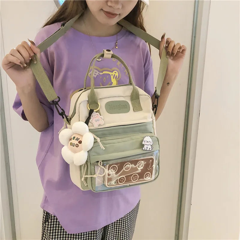 Qiaoduo Mini Backpacks Women Casual Waterproof Nylon Small Shoulder Bags