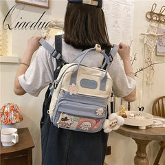 Qiaoduo Mini Backpacks Women Casual Waterproof Nylon Small Shoulder Bags
