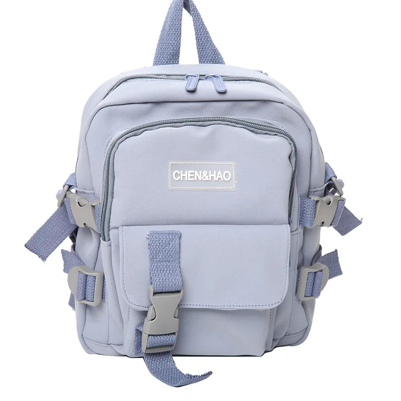 Qiaoduo Mini Canvas Backpack for Women Anti-theft Shoulder Bag