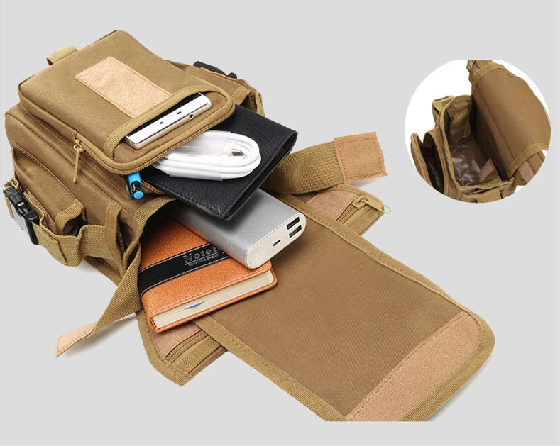 Men Tactical Thigh Bag Utility Waist Pack Hiking Motorcycle Leg Bag