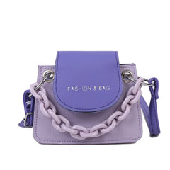 Qiaoduo Mini Crossbody Bag with Acrylic Chain - Lady Hit