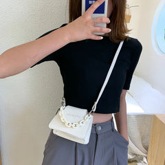 Qiaoduo Mini Crossbody Bag with Acrylic Chain - Lady Hit