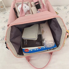 Qiaoduo Preppy Backpack Women Waterproof Candy Colors Backpacks