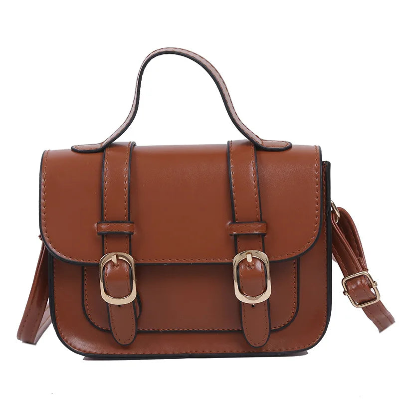 Qiaoduo Retro Winter Shoulder Bag Women Flap Lock Crossbody
