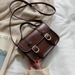 Qiaoduo Retro Winter Shoulder Bag Women Flap Lock Crossbody