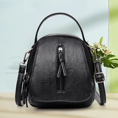 Qiaoduo Vintage PU Leather Shoulder Bag Large Capacity Crossbody Tote