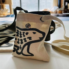 2023ss HUMAN Good Bag Men 1:1 Human Polar Bear Women Canvas One Shoulder Messeng