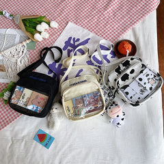 Canvas Crossbody Bags for Women Handbags Shoulder Messenger Mini Purse