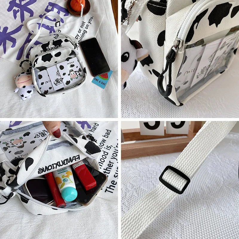 Canvas Crossbody Bags for Women Handbags Shoulder Messenger Mini Purse