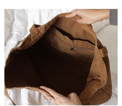Canvas Handbag Foldable High Capacity Women's Handbags Shoulder Bags