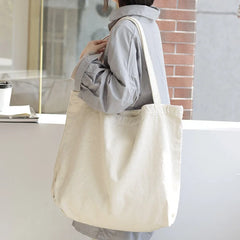 Canvas Handbag Foldable High Capacity Women's Handbags Shoulder Bags