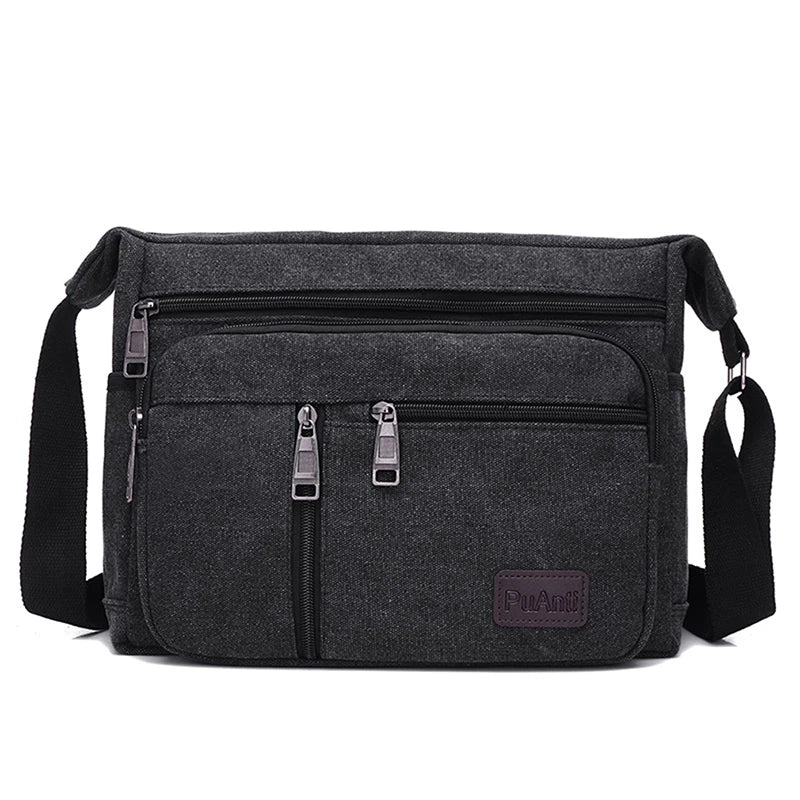 Canvas Male Casual Shoulder Messenger Bag Tablet Tote Satchel