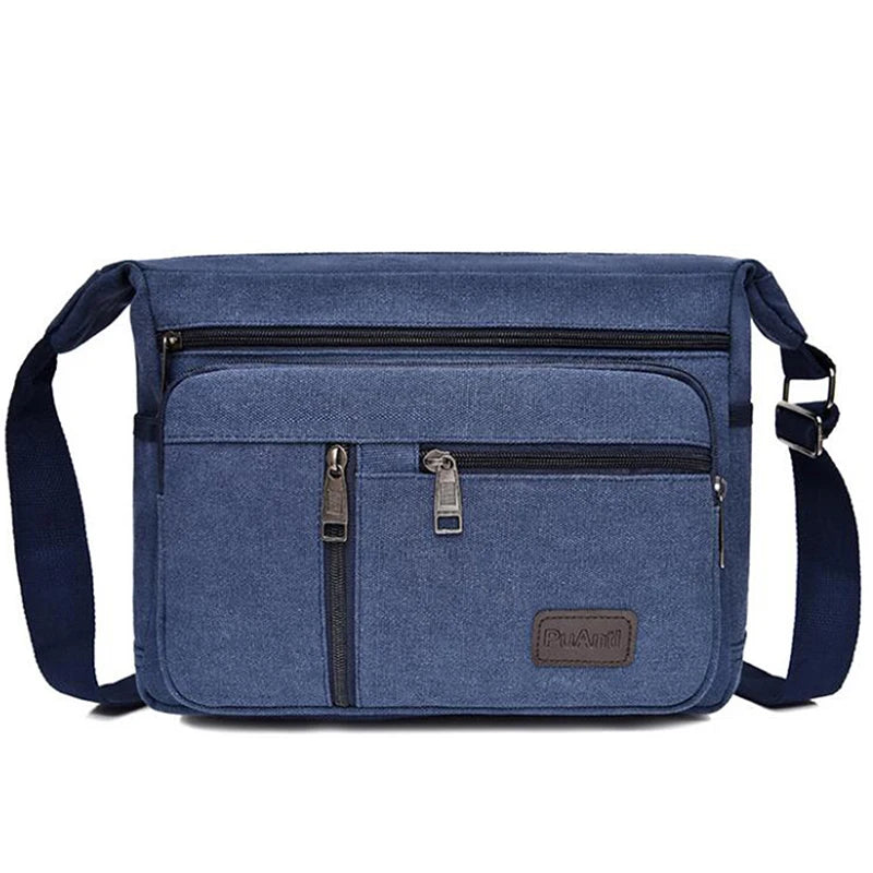 Canvas Male Casual Shoulder Messenger Bag Tablet Tote Satchel