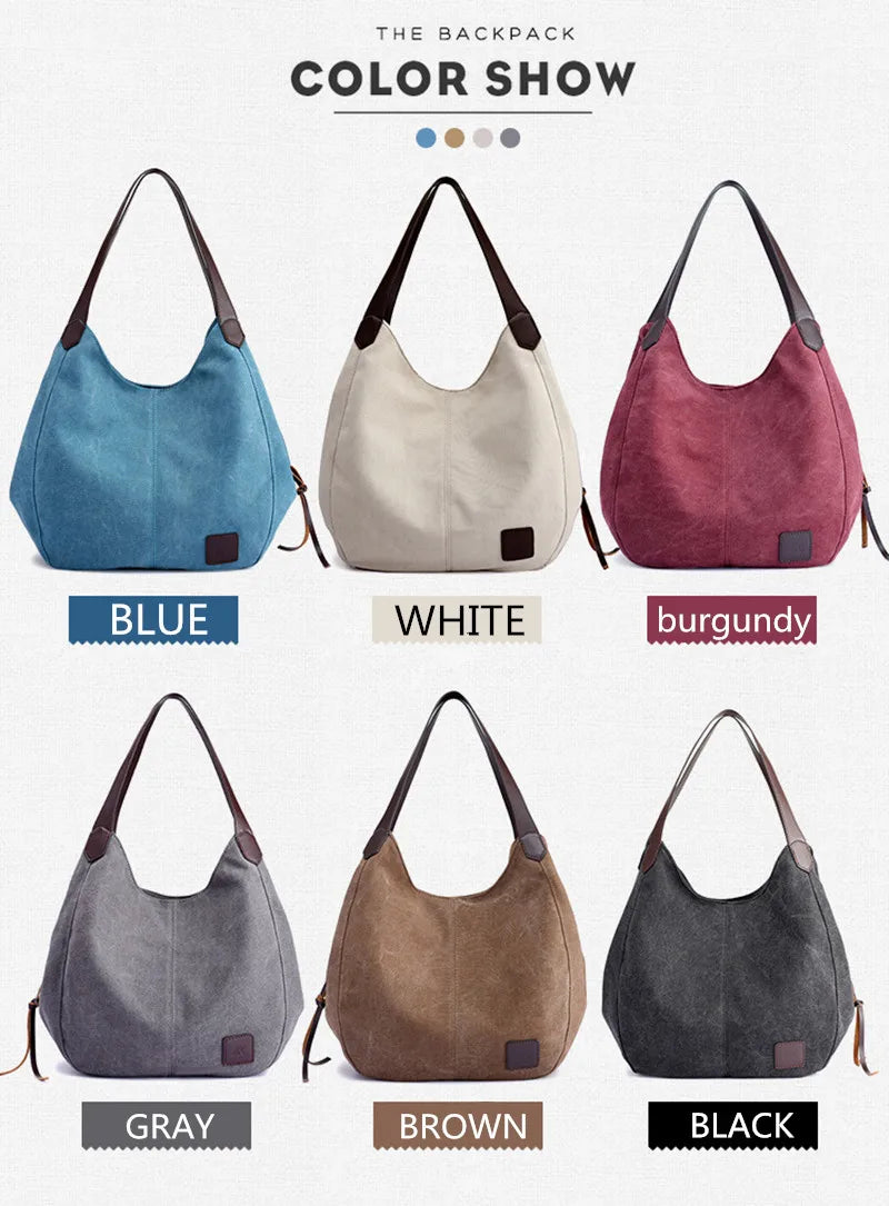Women's Canvas Tote Bag Girl Leisure Handbag