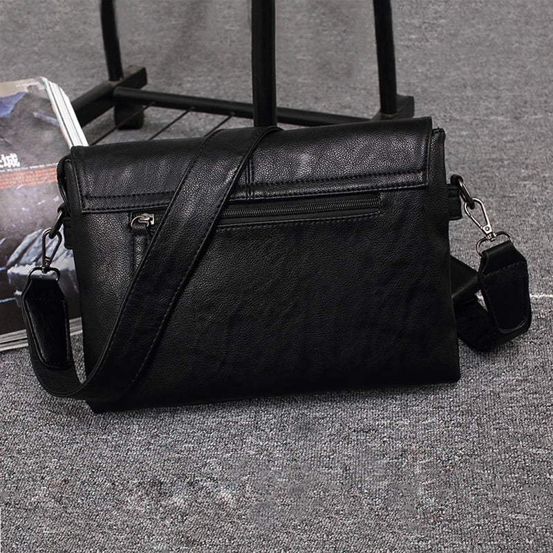 Leather Men Classical Messenger Bags Casual Business Shoulder Handbags for man