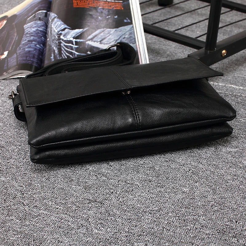 Leather Men Classical Messenger Bags Casual Business Shoulder Handbags for man