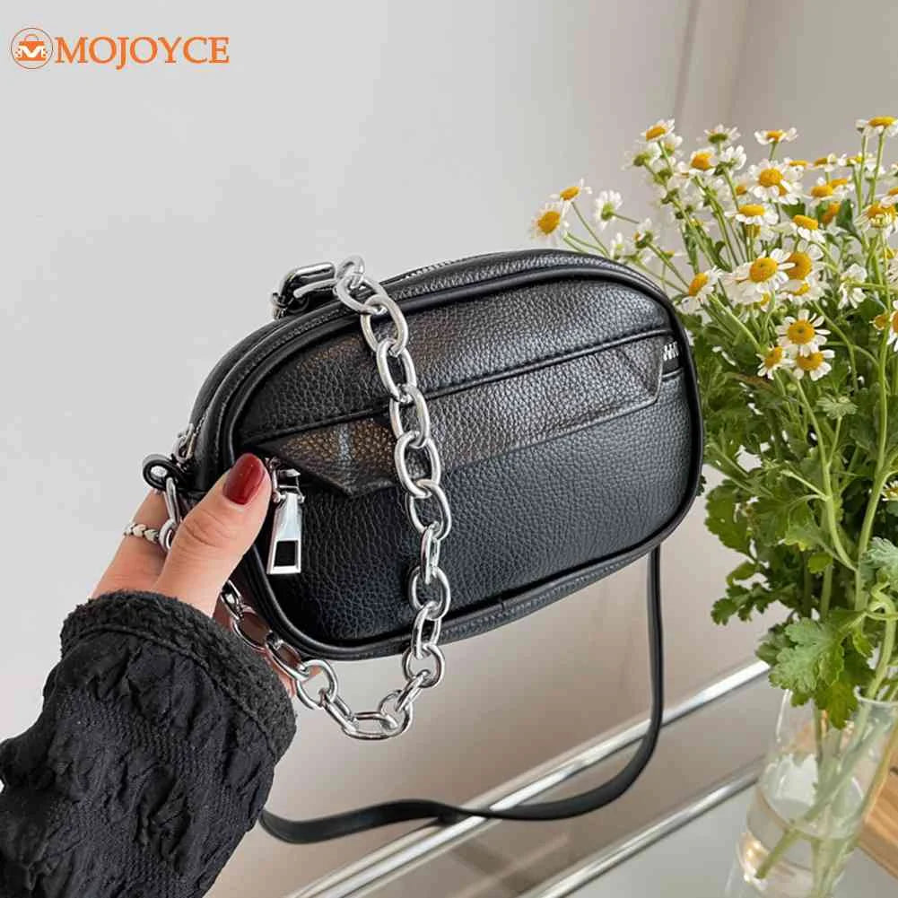 Women's Chain Crossbody Bag, Thick Flap Handbag, Fanny Pack Tote Purse