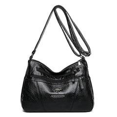 PU Leather Messenger Bag Women Large Shoulder Purse Handbag
