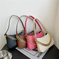 Small Shoulder Bags for Women with Chain Handbags Underarm Bag