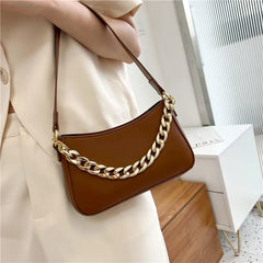Small Shoulder Bags for Women with Chain Handbags Underarm Bag