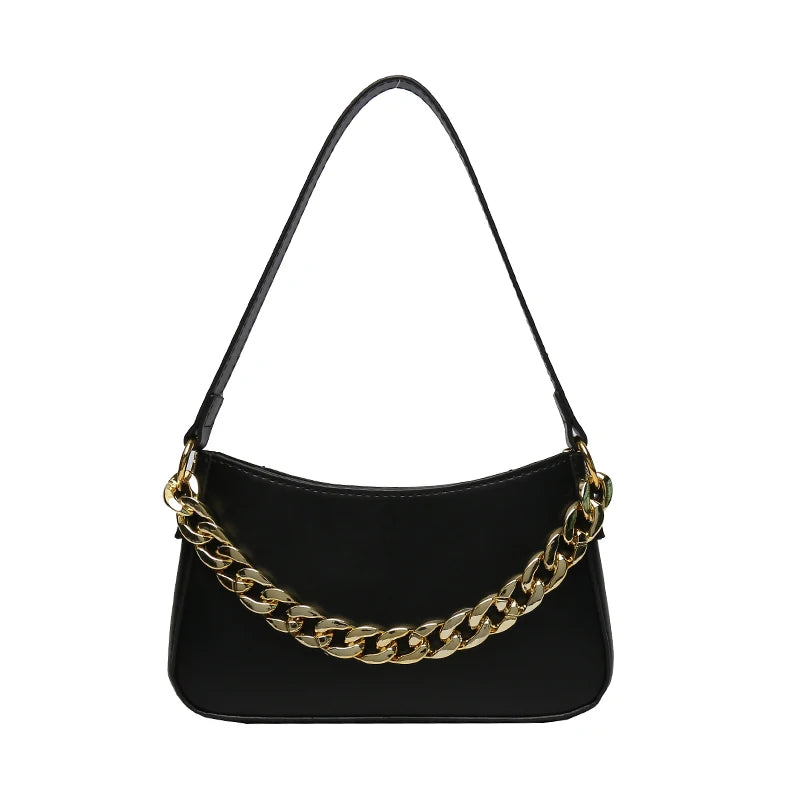 Small Shoulder Bags for Women with Chain Handbags Underarm Bag