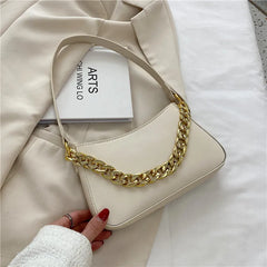 Small Shoulder Bags for Women with Chain Handbags Underarm Bag