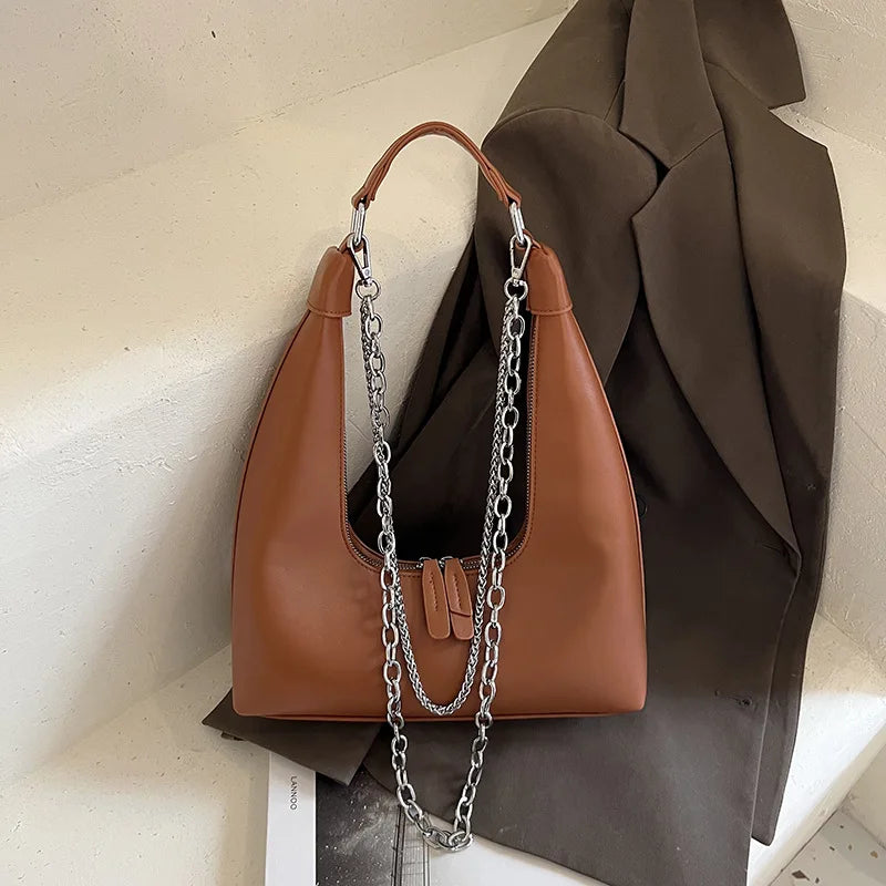 PU Leather Underarm Pack Woman Handbag Female Shoulder Bag