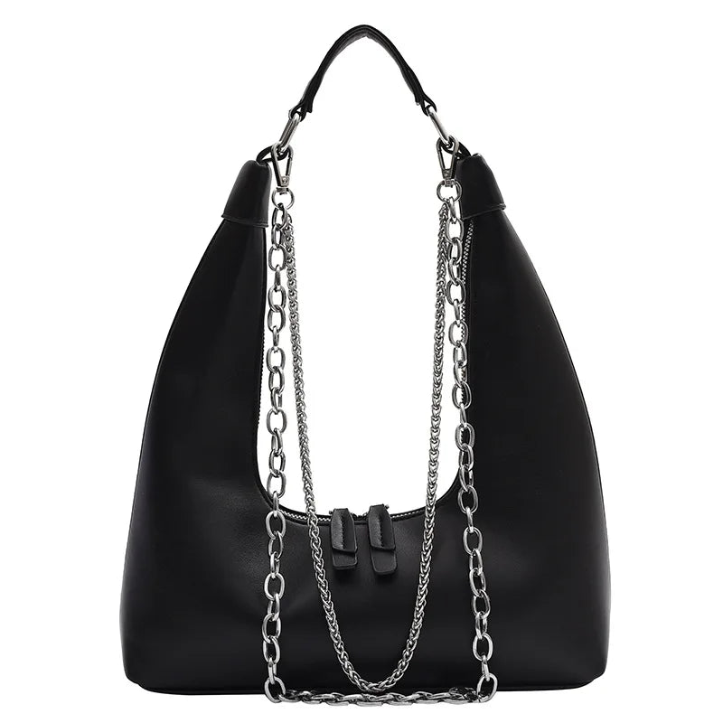 PU Leather Underarm Pack Woman Handbag Female Shoulder Bag