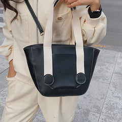 Women's Retro Pu Leather Tote Bag Crossbody Shoulder Handbag