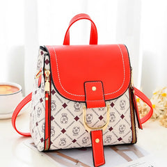 Small Backpack Women Casual PU Leather Bagpack Ladies