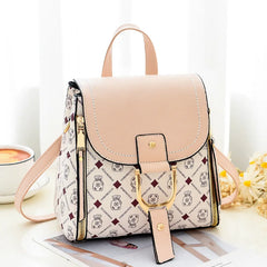 Small Backpack Women Casual PU Leather Bagpack Ladies